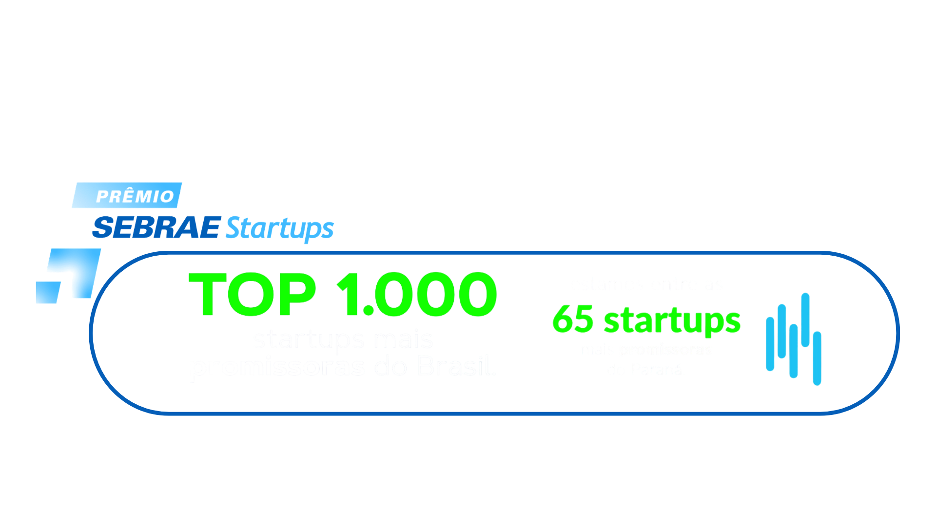Prêmio SEBRAE Startups: Top 1.000 startups mais promissoras do Brasil e entre as 65 startups mais promissoras do Paraná